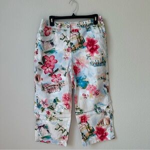 Chicos floral pants women’s size 10 Chicos 1.5 tropical